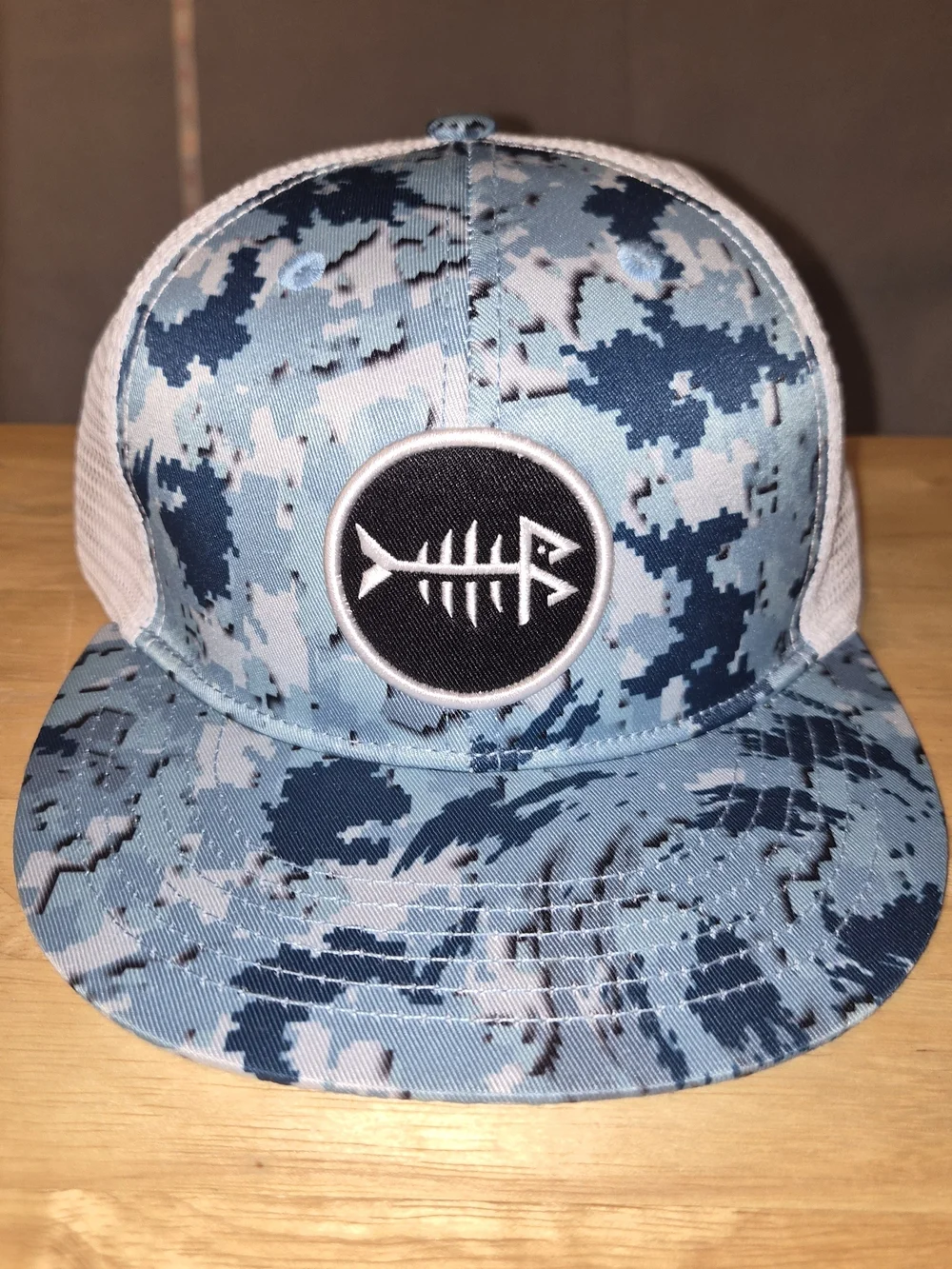 Bassdash Blue Digital Camo Fishing Trucker Hat